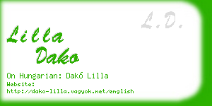 lilla dako business card